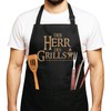 MoonWorks BBQ Apron for Men with Saying Fleisch ist mein