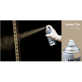METAL-CLAD Paints For Industry Industrial Enamel, Aerosol Spray Paint - Steel Metal Iron Machinery - 1 Can (Desert Tan) 4-S-7793