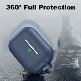 Woyinger for AirPods Pro 2 Case Cover，Compatible with AirPods Pro 2nd/1st Generation Case Cover, for AirPods Pro 2 Case Accessories with Keychain（Noon Blue）