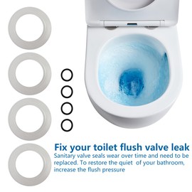 4-Pack Flush Valve Seal Kit Replacement by YTXXDEUS for Standard 7301111-0070A American Standard Champion 4 and Eljer Titan 4 Model Toilets