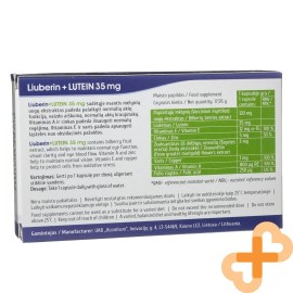 ACONITUM LIUBERIN + LIUTEIN 35mg Eye Vision Support 30 Capsules Supplement