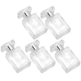 Ymiko Perfume Bottles Empty, Gold Perfume Bottles Empty 5Pcs Transparent Glass Empty Essential Oil Bottle Travel Portable Refillable Perfume Bottle Cologne Travel Bottle