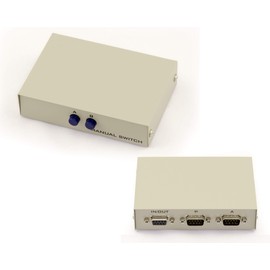 KALEA-INFORMATIQUE RS232 Serial Sharing Box RS-232 Switch with 2 Ports Reversible 2 Input to 1 Output OR 1 Input to 2 Outputs