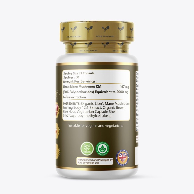 Lions Mane Supplement - 3000mg Lion's Mane Capsules High Strength