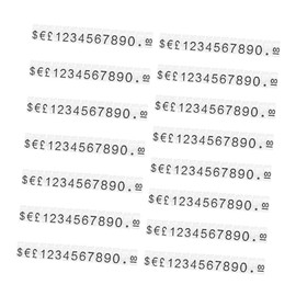 DOITOOL 15 Strings Price Display Cube for Jewelry Stores Retail Counters and Shopping Malls Number Tags with Transparent Black Digits for Pricing and Easy Assembly