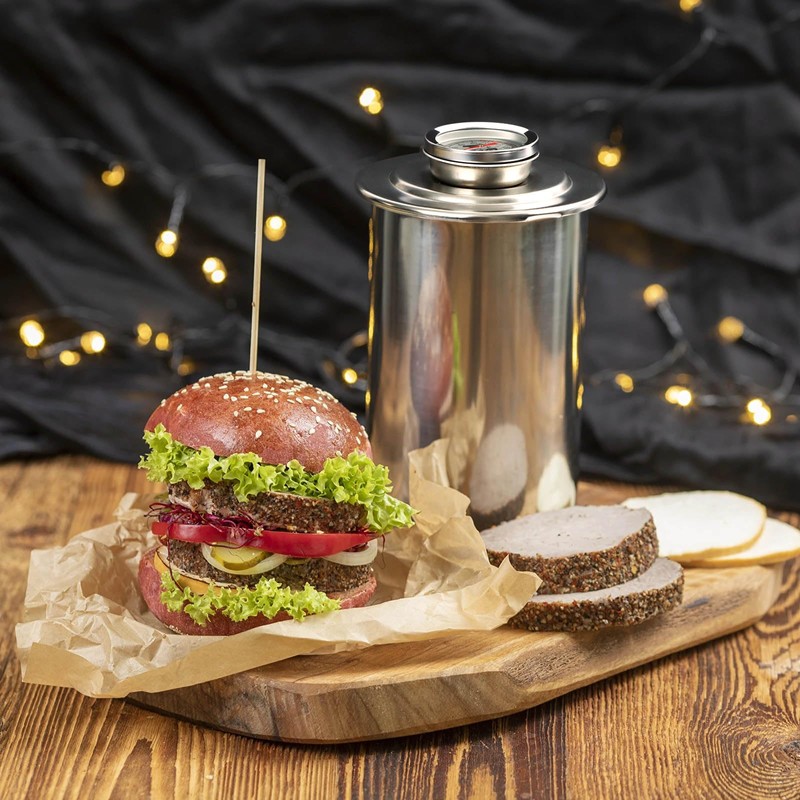 KAYCROWN Ham Maker, Stainless Steel Press Ham Maker with Thermometer-Circular