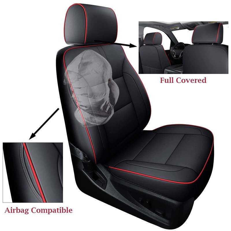 Coverado Chevy Silverado Seat Covers, Faux Leather Seat Covers Fit