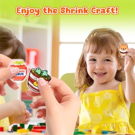 CenDale Printable Shrinky Dink Sheets - 6PCS A4 White Shrink Plastic Sheets for Inkjet Printer, Shrink Paper for Mother's Day Christmas Gift, Printable Shrink Film for Crafts (8.3 x 11.7 in, White)