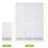 LEKOCH Pack of 100 Disposable Napkins, White with Grey Design,