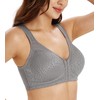 Lemorosy Women's Classic Comfort Bra, Strong Hold, Front Closure, Back