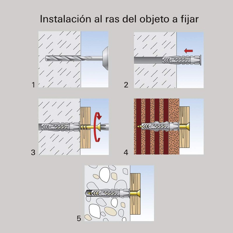 fischer | Caja Con 100 Taquetes UX de Nylon 8