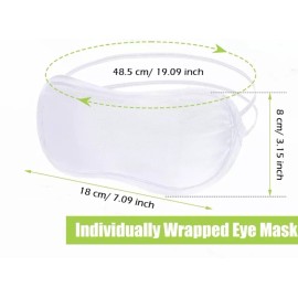 Tarpop Travel Eye Mask Sleep Soft Padded Shade White Rest Relax Sleeping Blindfold. USA