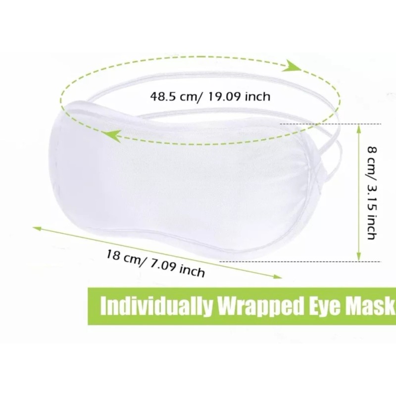 Tarpop Travel Eye Mask Sleep Soft Padded Shade White Rest