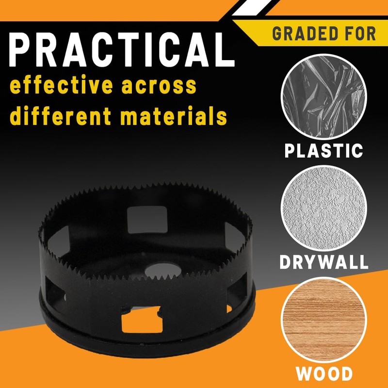 Rack-A-Tiers Round Multi-Tool Hole Saw. Cutting recessed Lights with oscillating