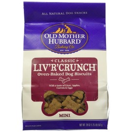 Wellpet 634415 6-Pack Extra Tasty Liv'R'Crunch Biscuits, Mini, 20-Ounce