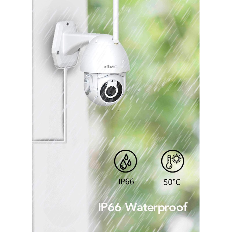 1296P Security Camera Outdoor, Mibao WiFi Home Security Camera with