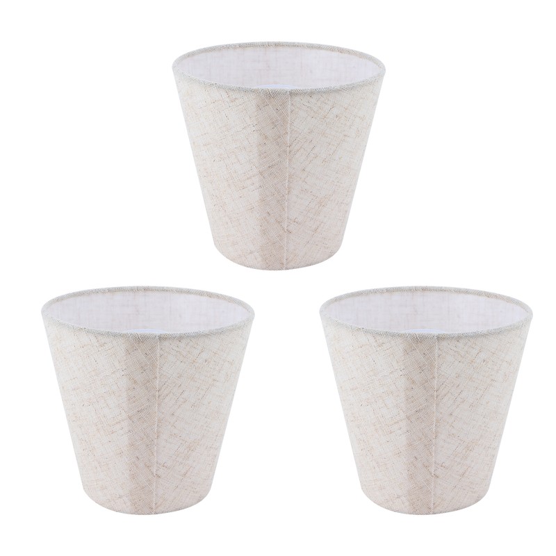 3PCS Linen Cloth Lamp Shade E14 Meson Lampshade for Candle