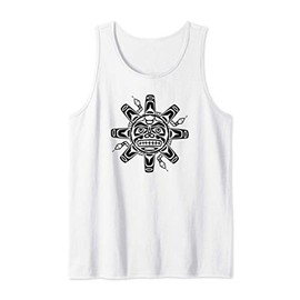 Sun Symbol Abstract Haida Art Pacific Northwest Coast Snakes Tank Top