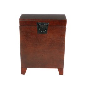 SEI Furniture Pyramid Storage Trunk, End Table, Espresso