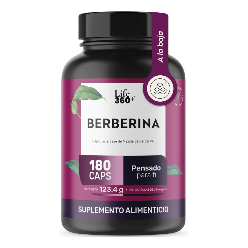 Berberina Life 360 1000 Mg 180 Cp Extracto Berberina Hcl
