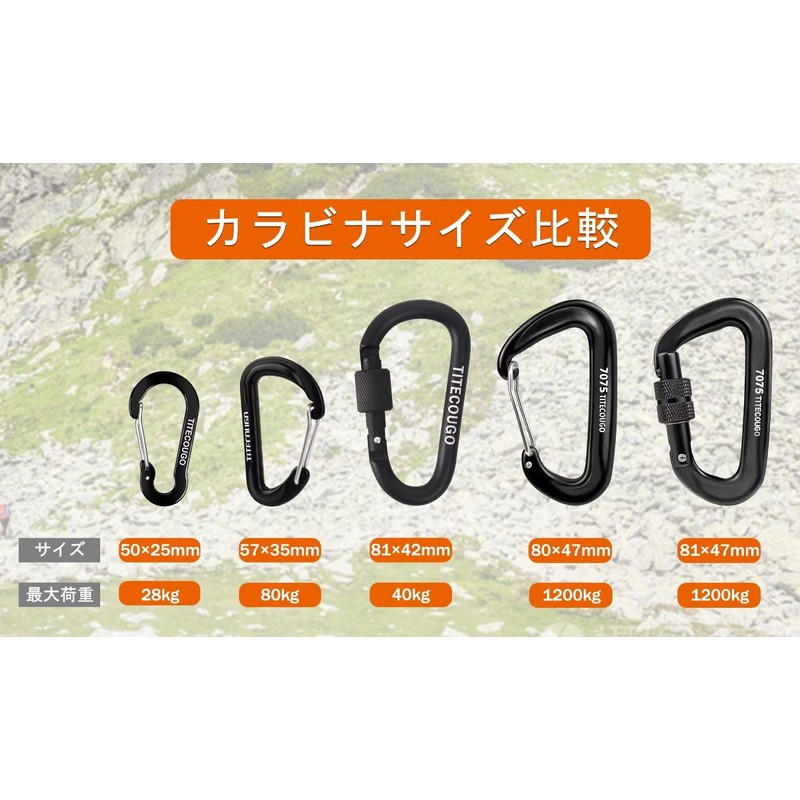 TITECOUGO Carabiner, Accessory, D-Ring, Large, Fishing, Workbench, Hardware Holder, 2,697.7