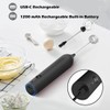 Hemixye Rechargeable Milk Frother Wand with Stand-Electric Whisk 3 Speed