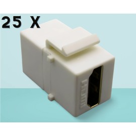 Wallplate CIty HD Keystone Jack Couplers - Wholesale lot - 25 Pack