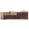 Benthill Men's Genuine Leather Wallet with RFID Protection, Dark Brown