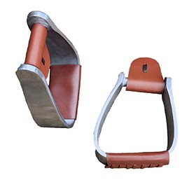 Hill Leather Company Aluminum 5 1/2" Angled Roping Saddle Stirrups