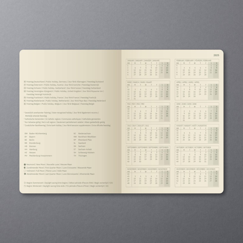 SIGEL C2515 Conceptum Weekly Planner and Notes 2025, Approx. A6,