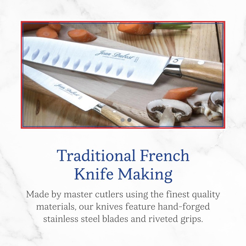 Jean Dubost Laguiole 6-Piece Steak Knife Set, Mineral Handles -