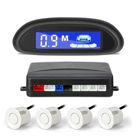 TK-SERVICE Back Sensor, Parking Sensor, 4 Rear Alarm & Monitor, 12 V, Black, White, Silver Gray, 4 Colors Available, 16 Months Warranty from Dealer