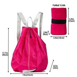 CAFINY Ultra Lightweight Waterproof Small Hiking Backpack Packable Foldable For Beach Camping Gym casual daypacks Travel, Red, Large, Fashions