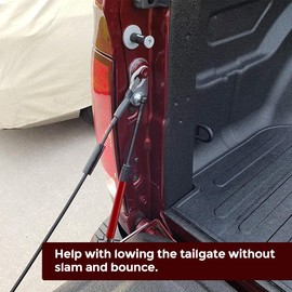 Puerta trasera Assist Shock para Dodge Ram 1500, 2019-2022 RAM 1500 Classic, 2010-2022 RAM HD 1500 2500 3500 rojo Vepagoo