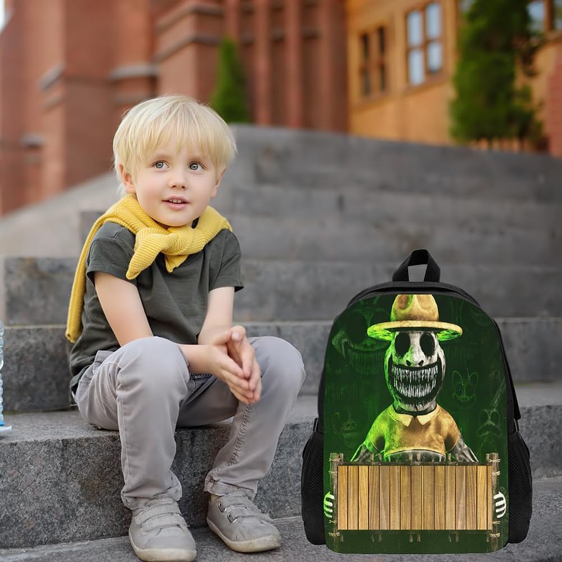 Zoo Print Bookbag Water Resistant Lightweight Durable Backpack School Bag