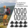 EASYKEENECOM Pack of 8 Stainless Steel Carabiner and Stainless Steel