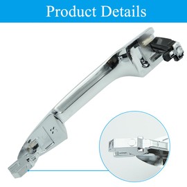 Ruolin Exterior Door Handle Car Door Handle Chrome-Plated Door Handle Replacement Kit Compatible with Lancia Ypsilon 2011-2020, Compatible with Alfa Romeo Mito 2008-2016 Giulietta 2010-2017