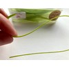 100g mixed green vitrigraph stringers, Bullseye Glass, for glass fusing