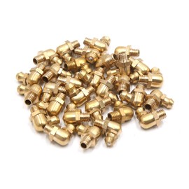 uxcell 30Pcs M6 x 1 Thread 90 Degree Angle Brass Grease Zerk Nipple Fitting for Car