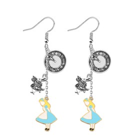 UJIMS Alice Bracelet Wonderland Movies Inspired Gifts Alice Fans Jewelry for Best Friend Rabbit Alice Cartoon Merchandise (CAAiceEarrings)