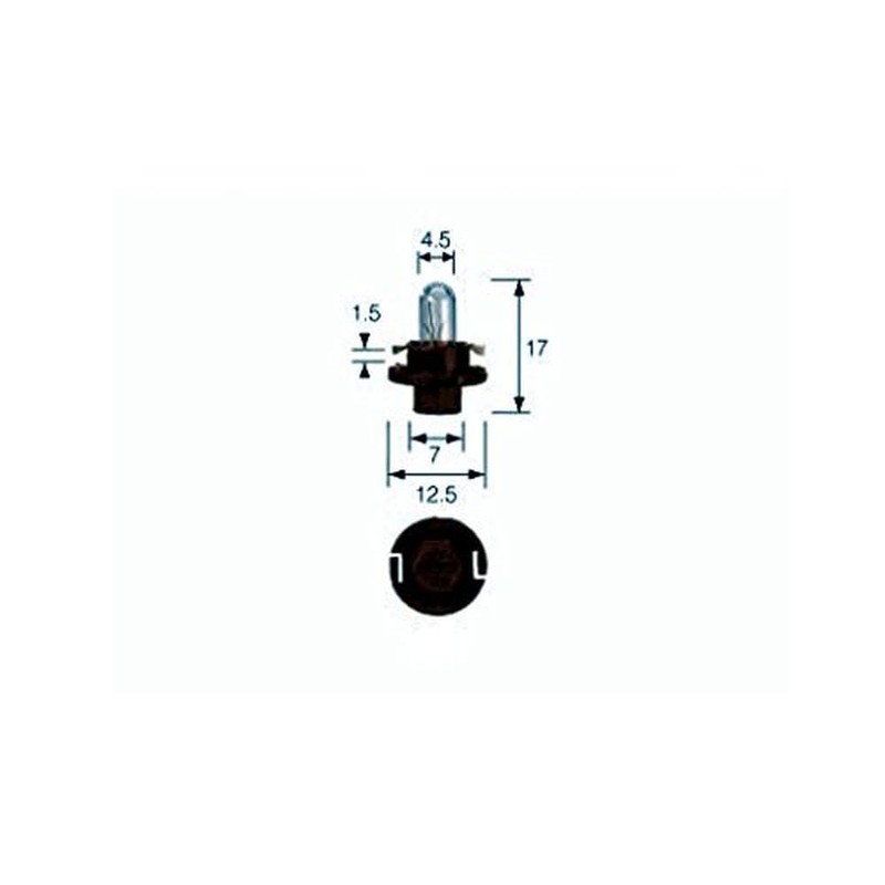 M-Tech Z57 Lamp BX8.4D 12V/1.2W Set of 10 Black