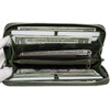 Belkut 1030212-F-130 Green Genuine Cowhide Leather Wallet, Round Zipper, Long