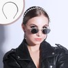 AOVNA Silver Metal Stud Rivet Spike Headband Lightweight Flexible Women