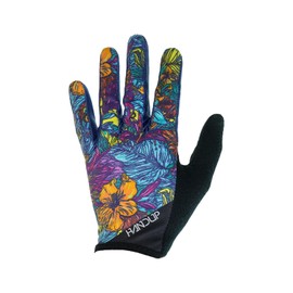 Handup Most Days Full Finger Lightweight Anti-Slip Breathable Mountain Bike MTB Bicycle Enduro Downhill XC Cycling Motocross Unisex Gloves (Dirt Surfin Floral, Large)