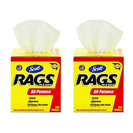 Kimberly-Clark Scott 75260 Rags in a XDznk Box, White, 2 Boxes of 200 Towels ufGXl