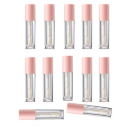 GZRYEJLEI 12 Pack pink Empty Lip Gloss Tubes Containers, 1.2ml Mini Refillable Cosmetic Containers Bottles Lip Balm Bottles for Lipstick Samples