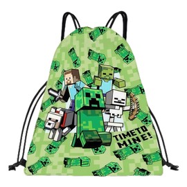 AYNKH Drawstring Bag, Kids Game PE String Backpack Storage Bag for Gym Sport Beach Swimming Pool Scool Travel Picnic, Durable Sturdy, Gifts for Boys Girls