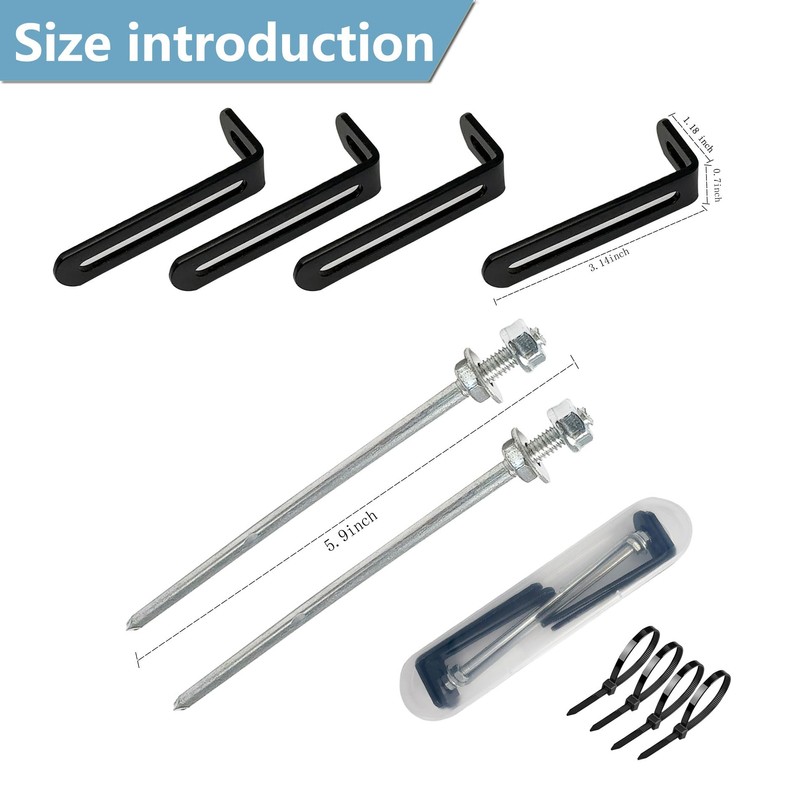 2pcs Premium Adjustable Gutter Downspout Extensions U Bracket, Heavy-Duty Galvanized