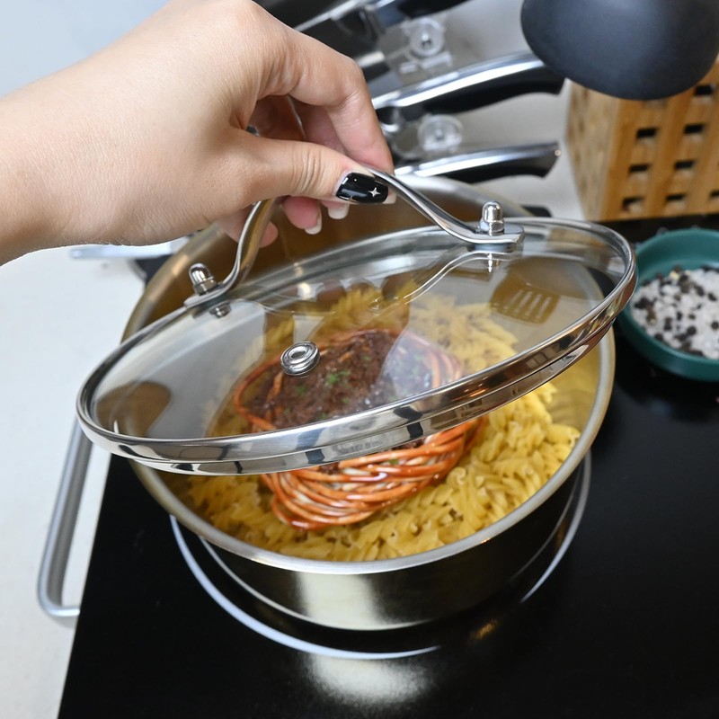 Pastlla 7 Inch Universal Tempered Glass Pot Lid Glass Covers