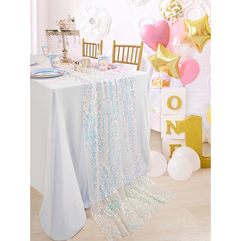 BrillShine Table Runner White 63 x 300 cm Table Runner